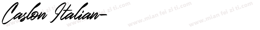 Caslon Italian字体转换
